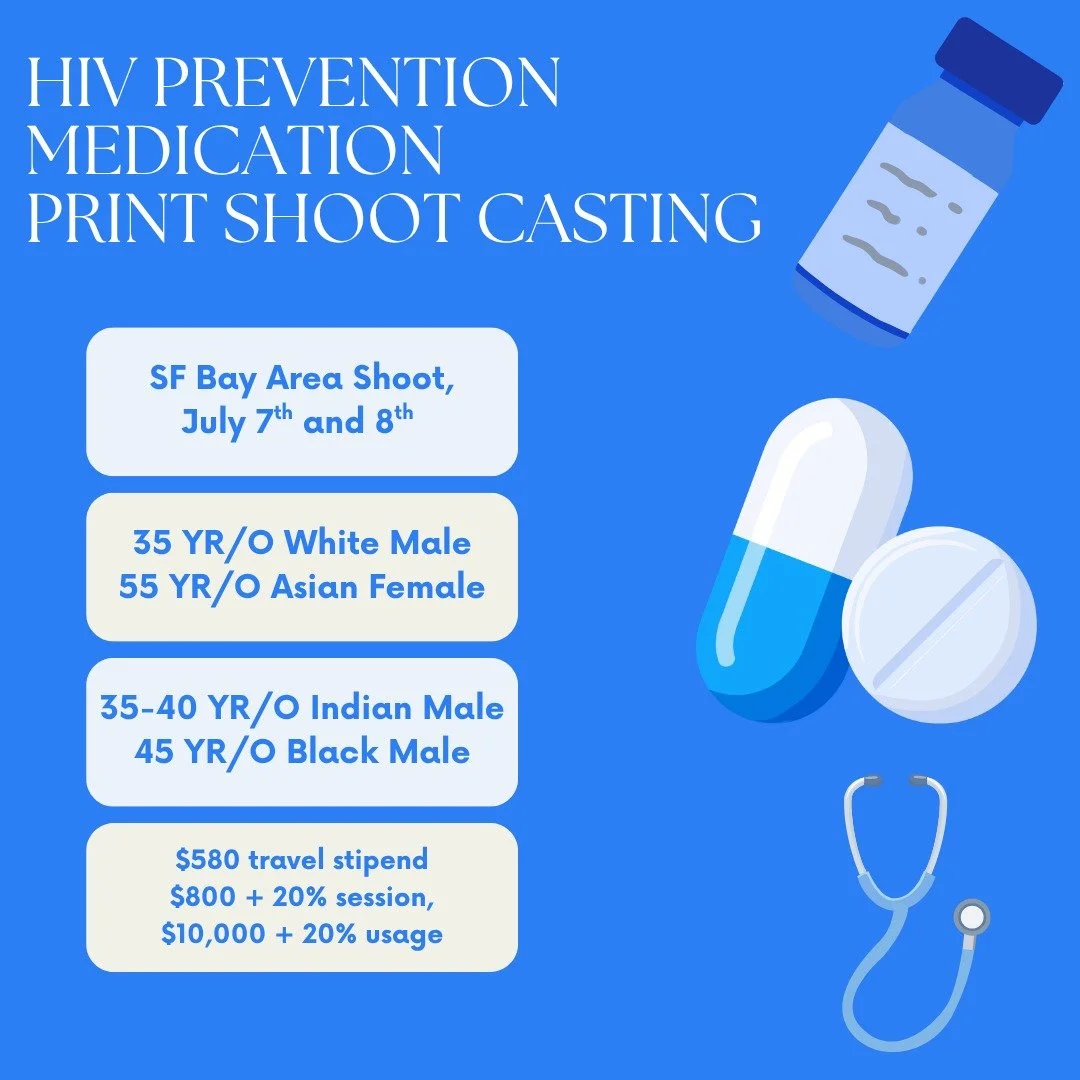 🎥 𝗦𝗨𝗕𝗠𝗜𝗧 𝗕𝗬 𝗠𝗢𝗡 𝟲/𝟴 𝗔𝗧 𝟭𝟮 𝗣𝗠 💊
🚨 www.bit.ly/6526AC

📍SF Bay Area 
📆 July 7th or 8th
💰 $800 for filming + $10,000 usage buyout
✈️ $580 travel stipend for non-locals