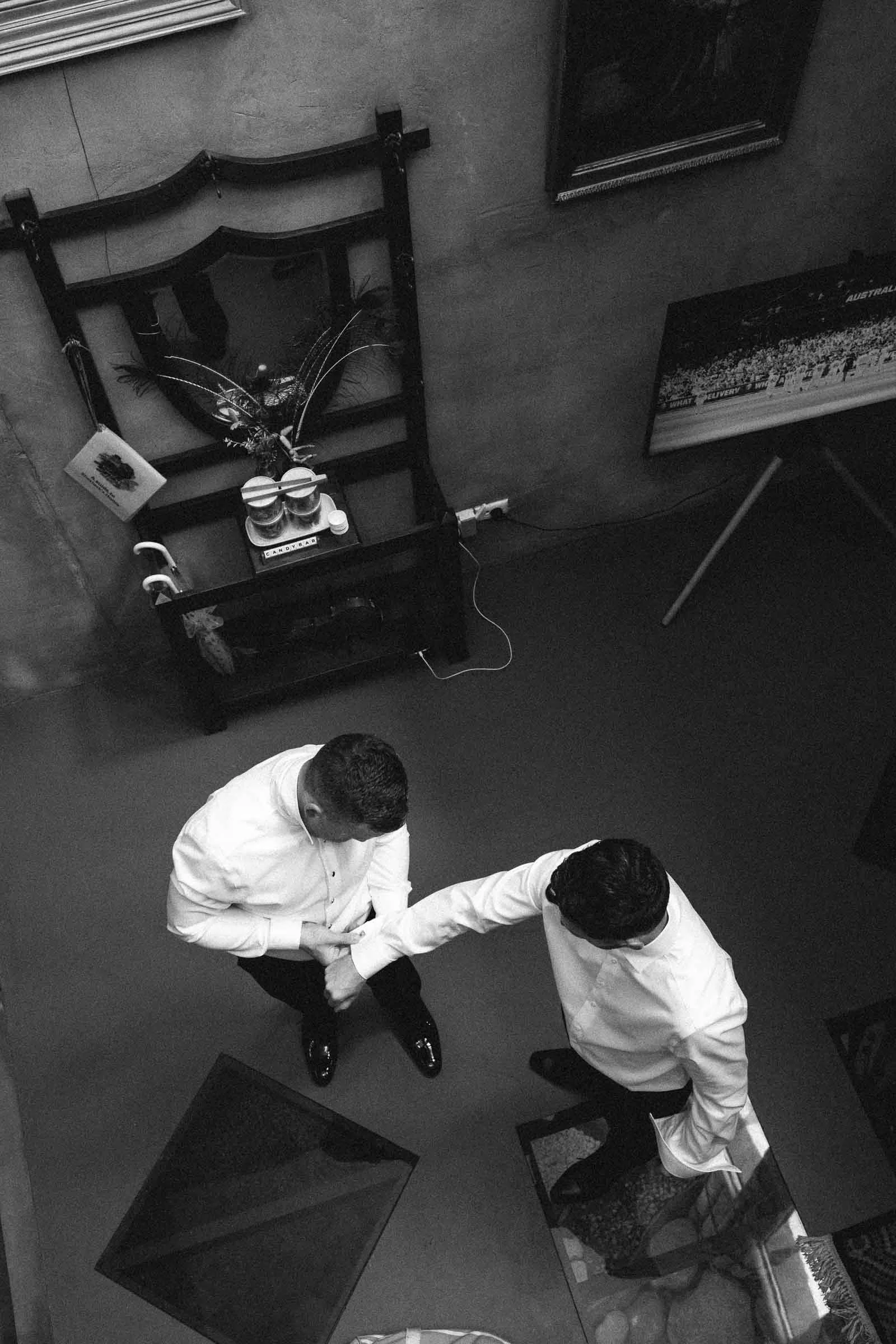 MELBOURNE BOTANICAL GARDEN WEDDING, GROOM GETTING READY
