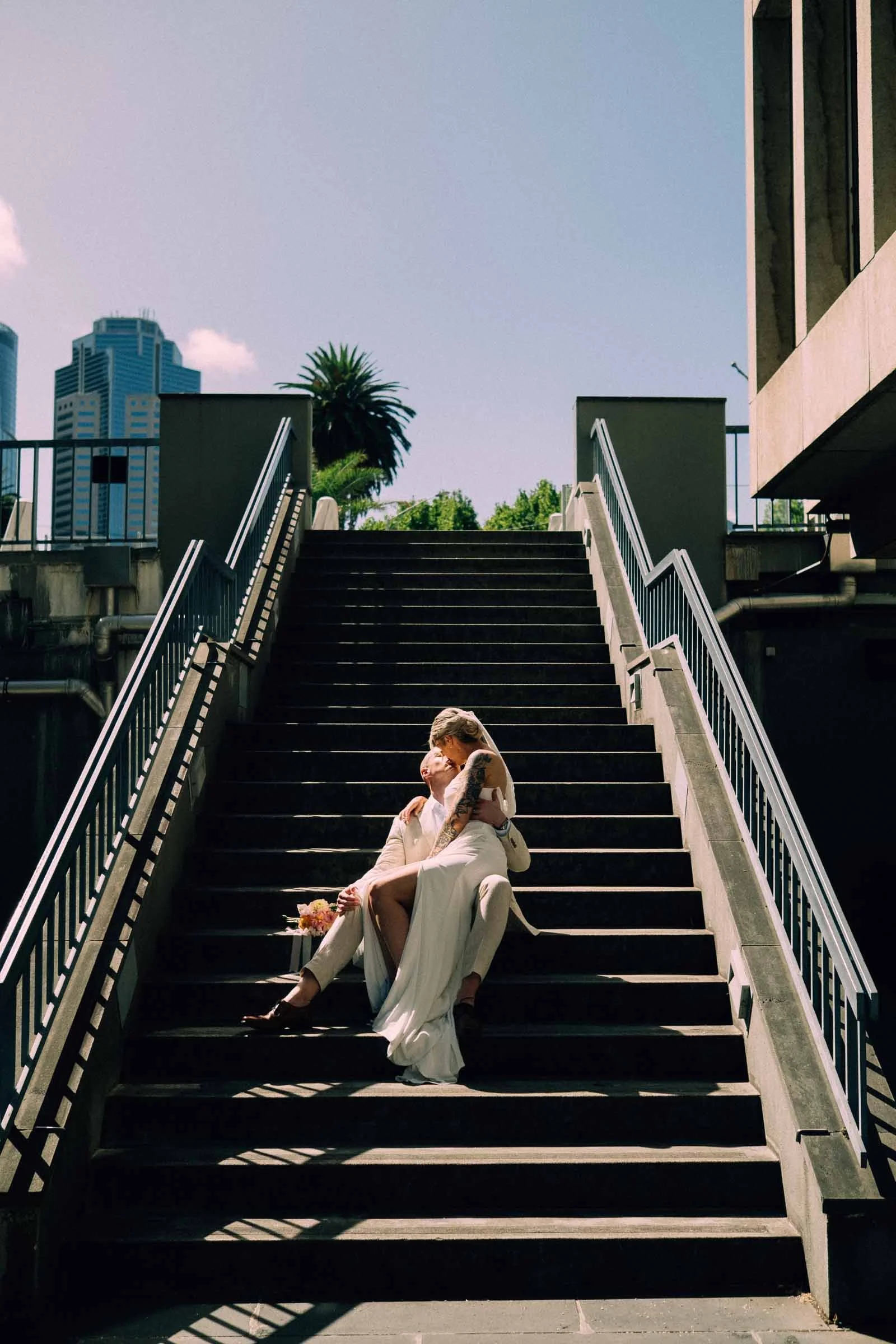 Steff + James’ Intimate Melbourne Treasury Building Wedding
