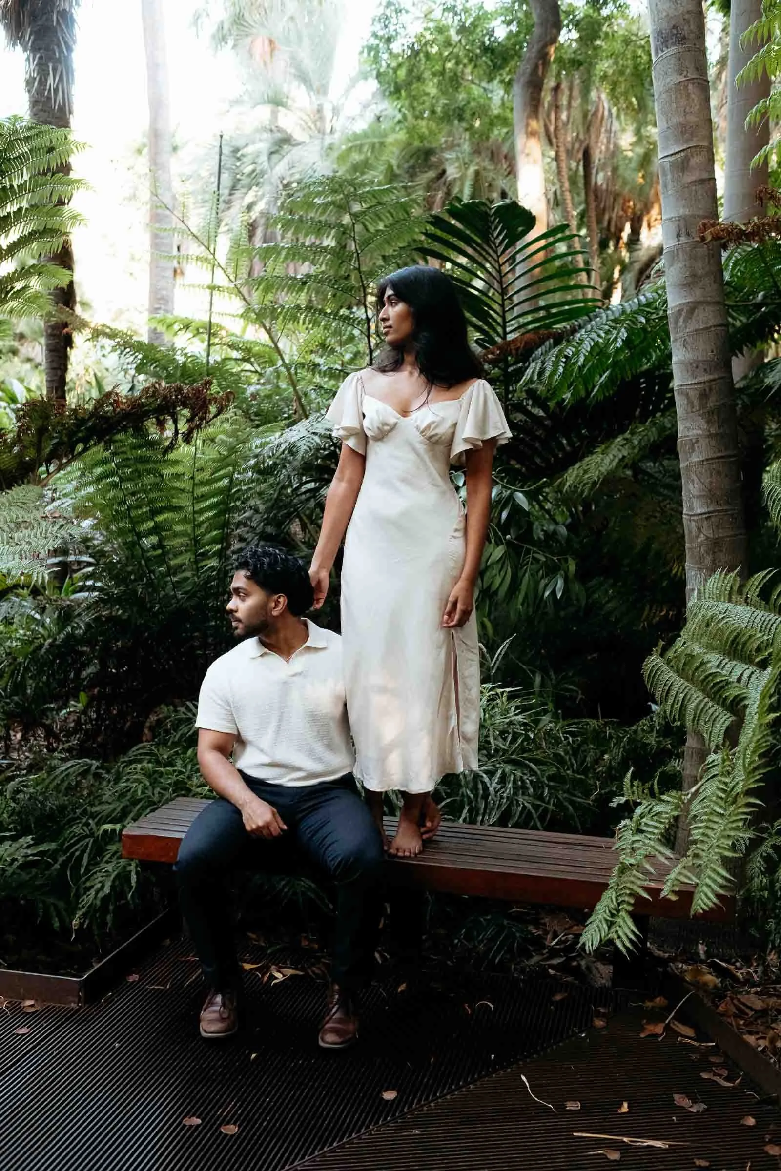 Melbourne Botanical Garden Engagement Session | Celine + Sarath
