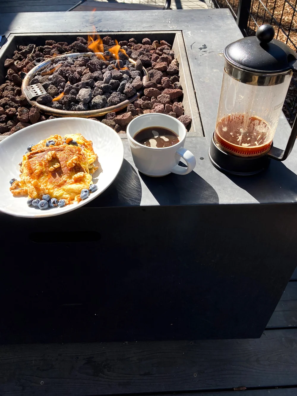 Fresh Coffee and French Toast At Vista Cabin Suite