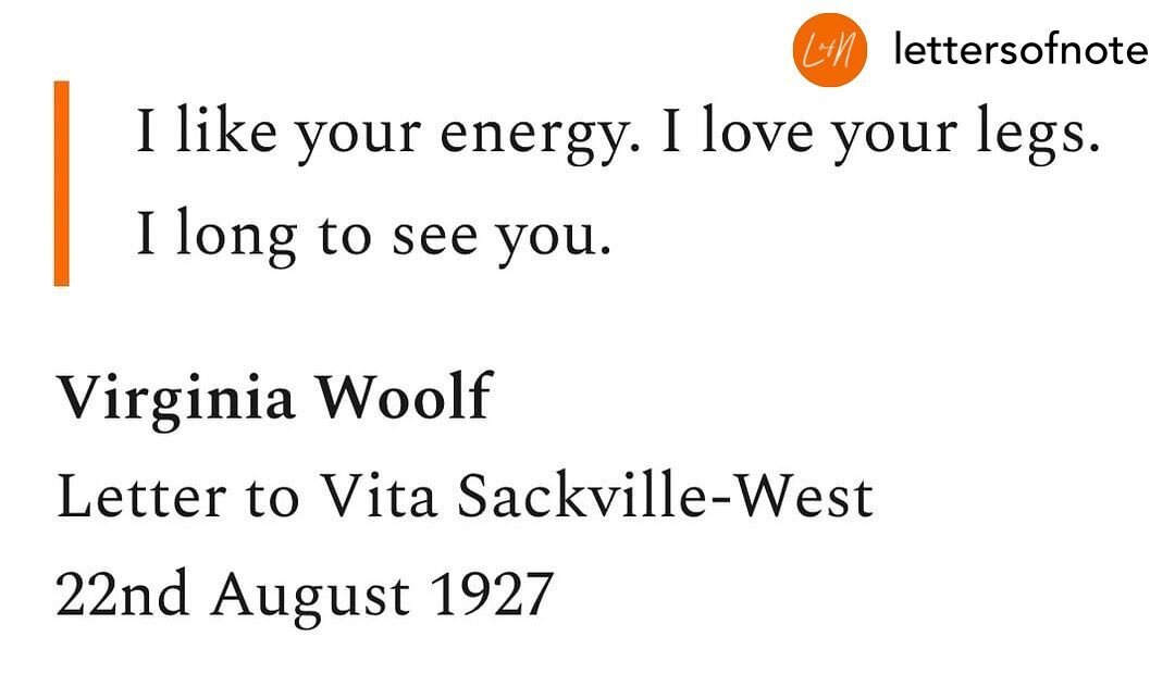 I like. I love. I long. You fill in your own blanks.
#lettersofnote #writersofinstagram #virginiawoolf #loveletters #writeitdown #tellyourstory #bewildernesswriting