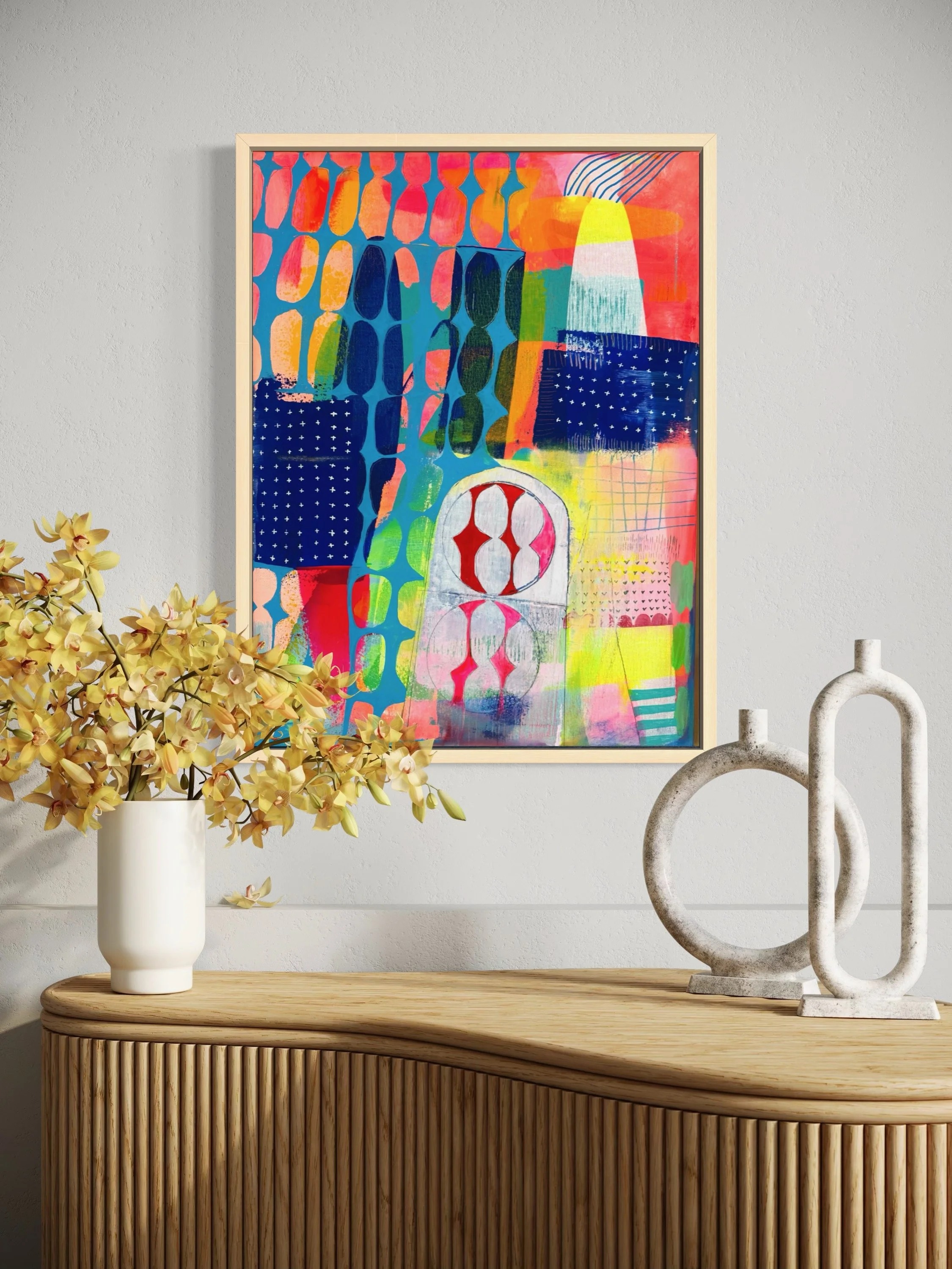NEW Coat of Many Colors I (Original 18x24 framed)