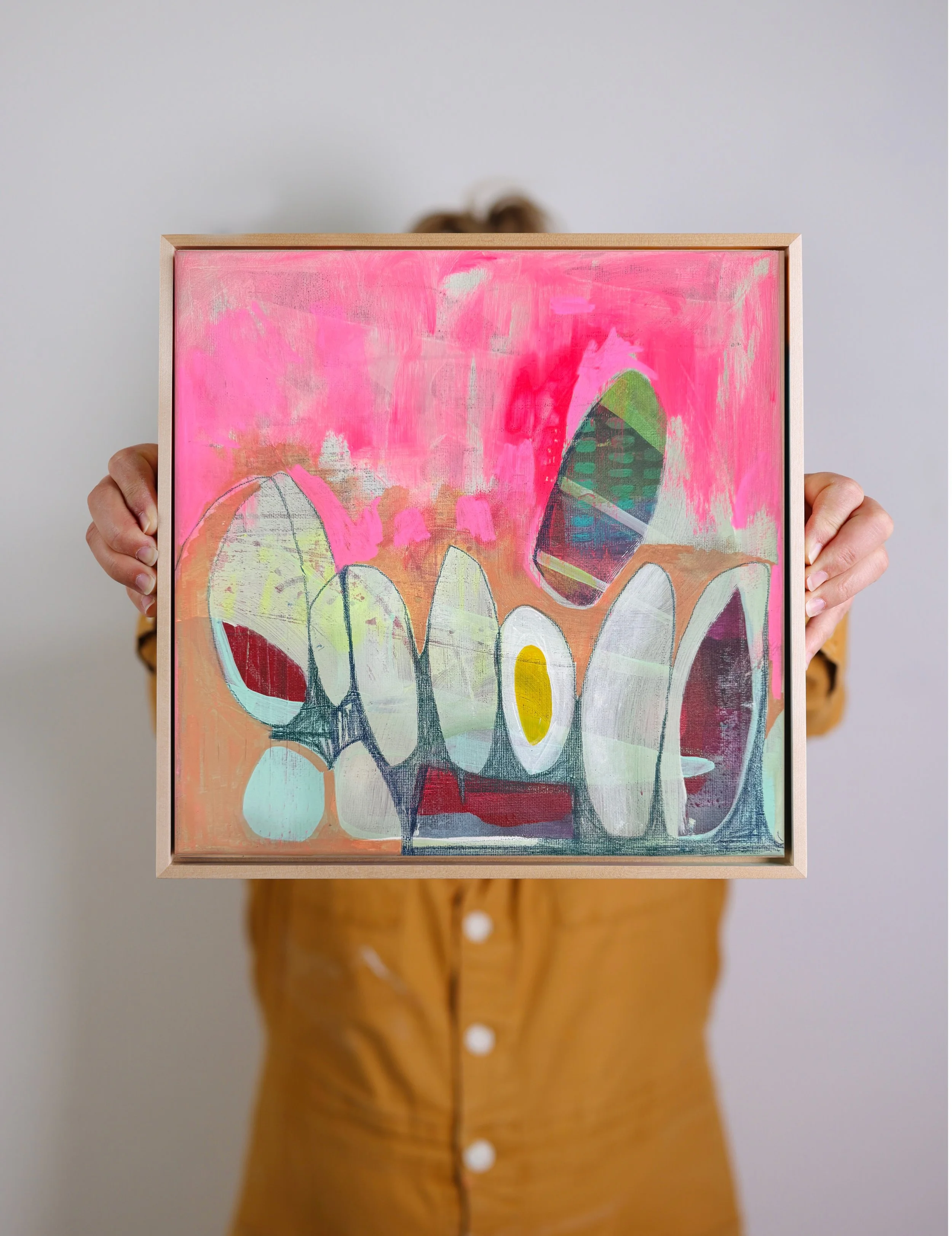 A Good Egg (12 x 12 framed original)