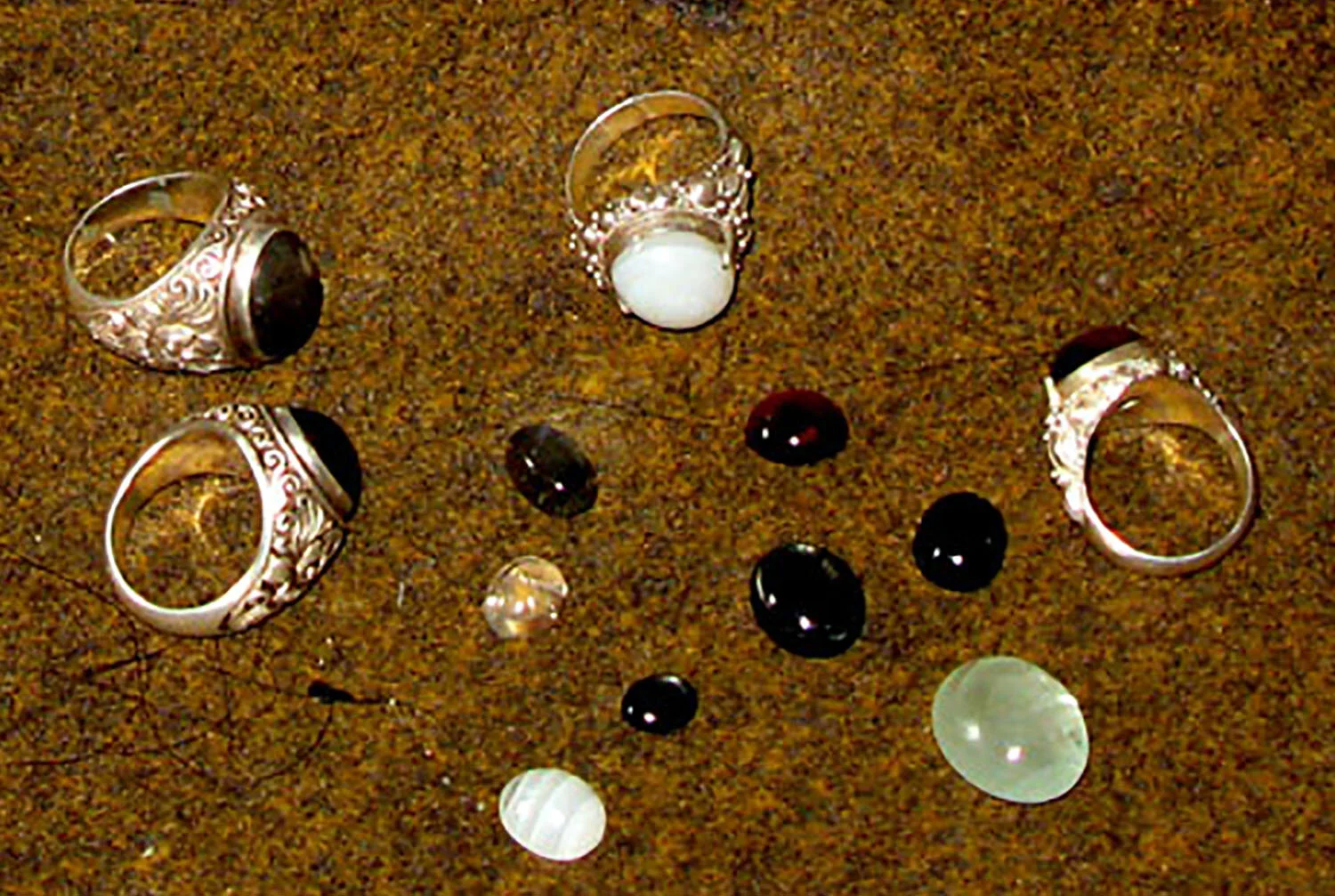 Collection of stones that had appeared while meditating at different locations in Bali