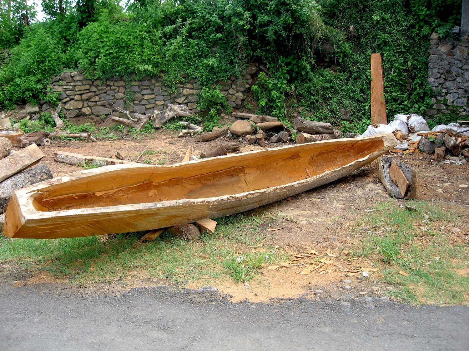 This is the beginning of a traditional styled boat used in the area by the local fishermen