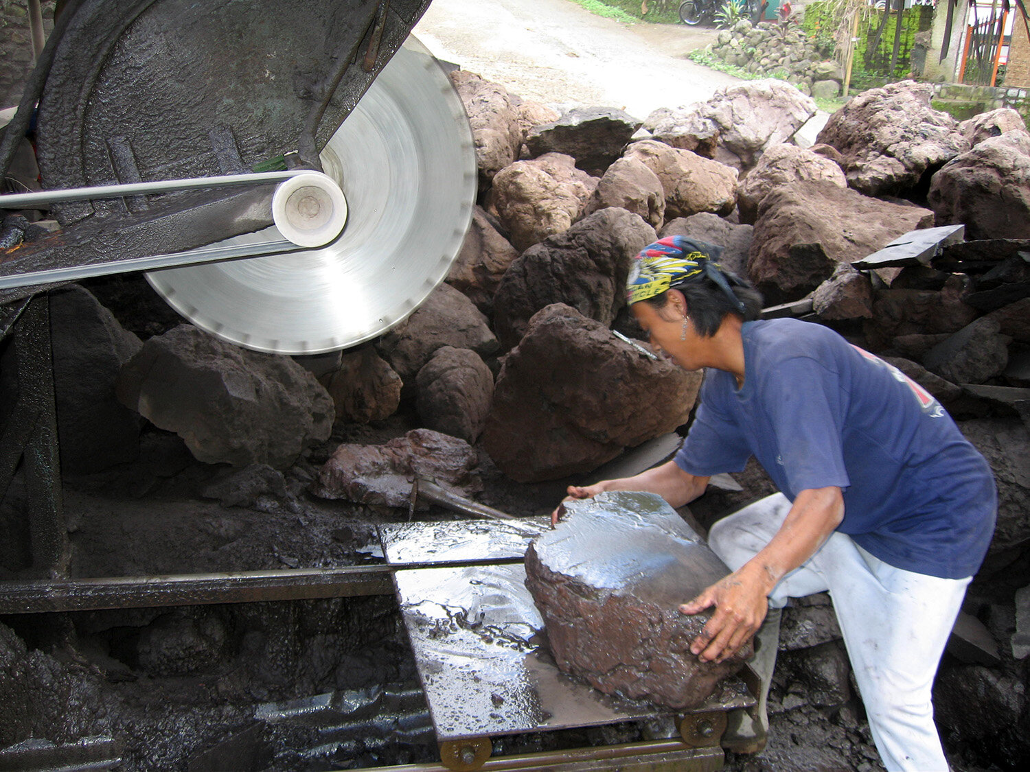 Volcanic Rock Cutting in Bali