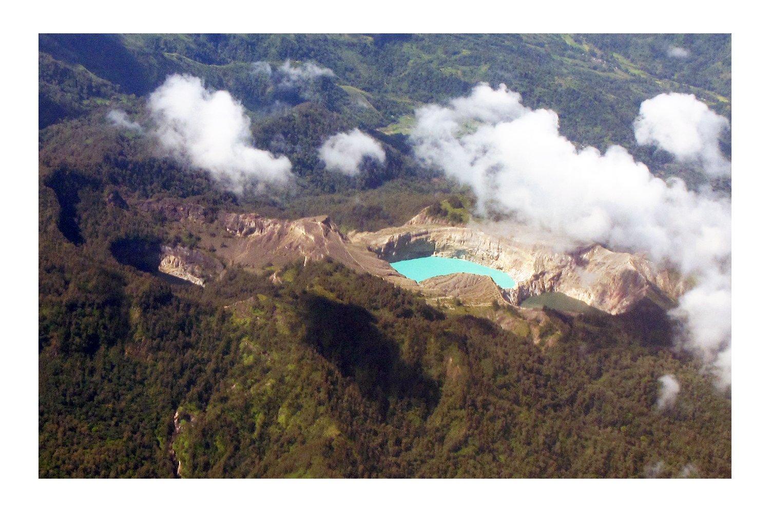 Kelimutu Volcano With Three Crater Lakes