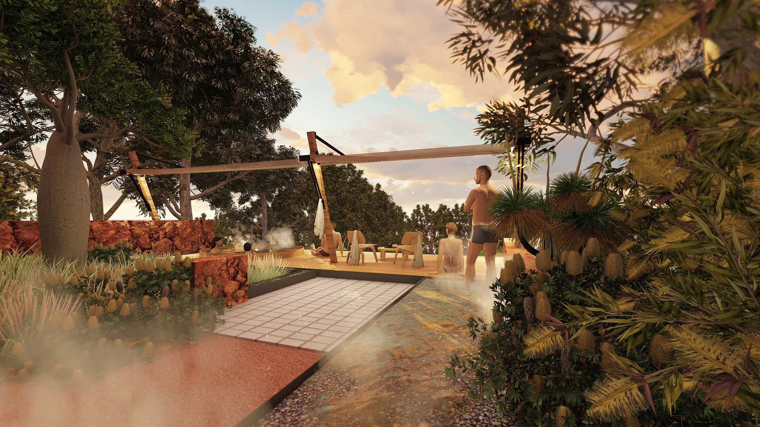 Cunnamulla Hot Springs Riverwalk Archipelago Cities People Design