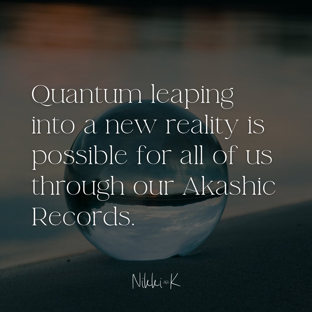 Are you ready to quantum jump your reality into a new timeline 🚀

One that feels the most like you. 
POWERFUL 💫
PURPOSEFUL 💫 
PROSPEROUS 💫

👉🏻 Schedule your Akashic Record reading today by clicking the 🔗 in bio @nikki.k.heals and move into a h