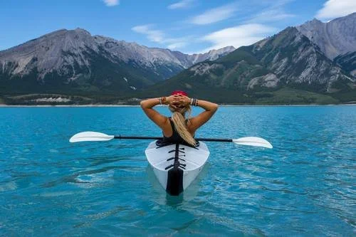 woman in kiayak