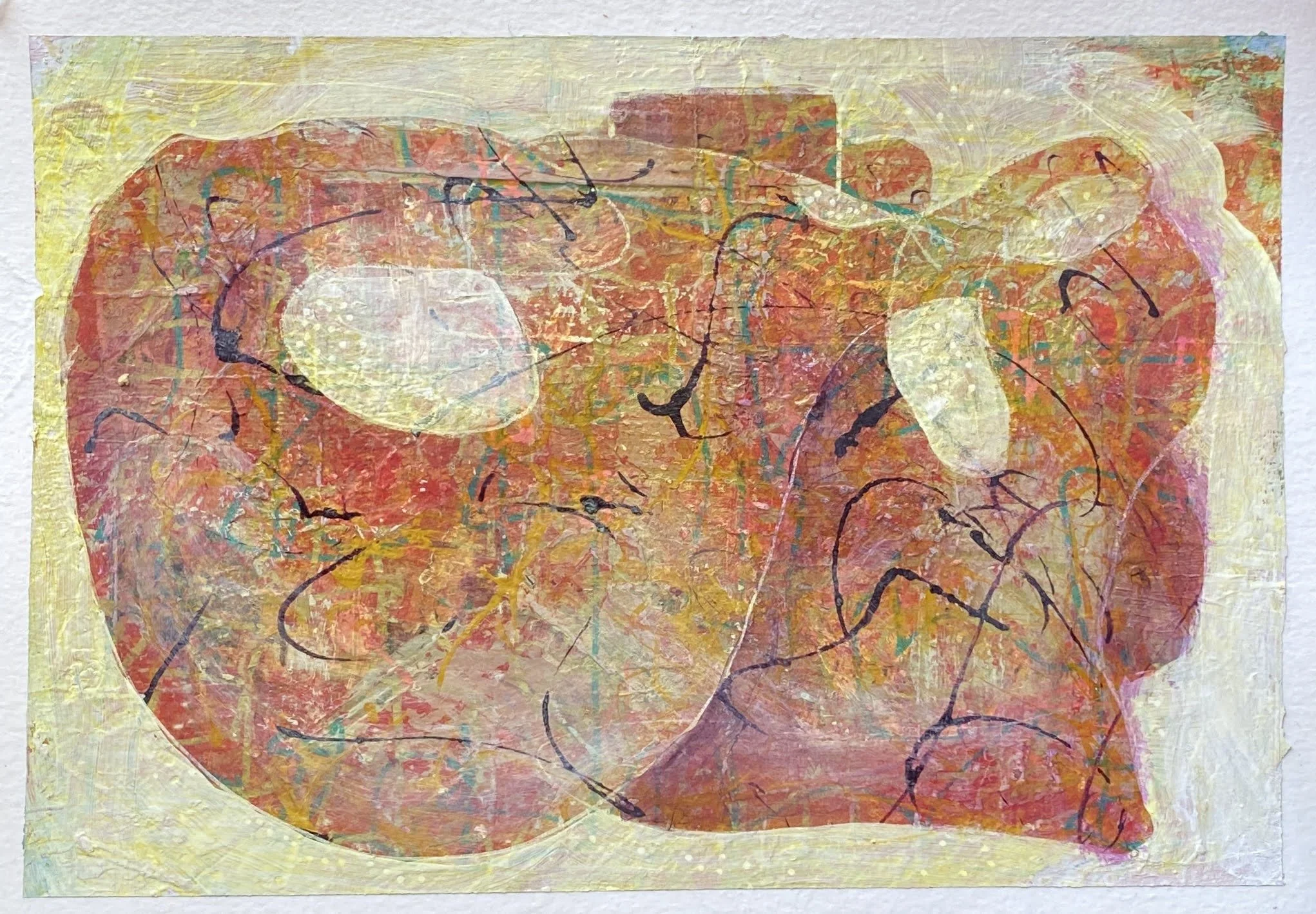 "Vessels," acrylic on paper, 7"x10" (sold)