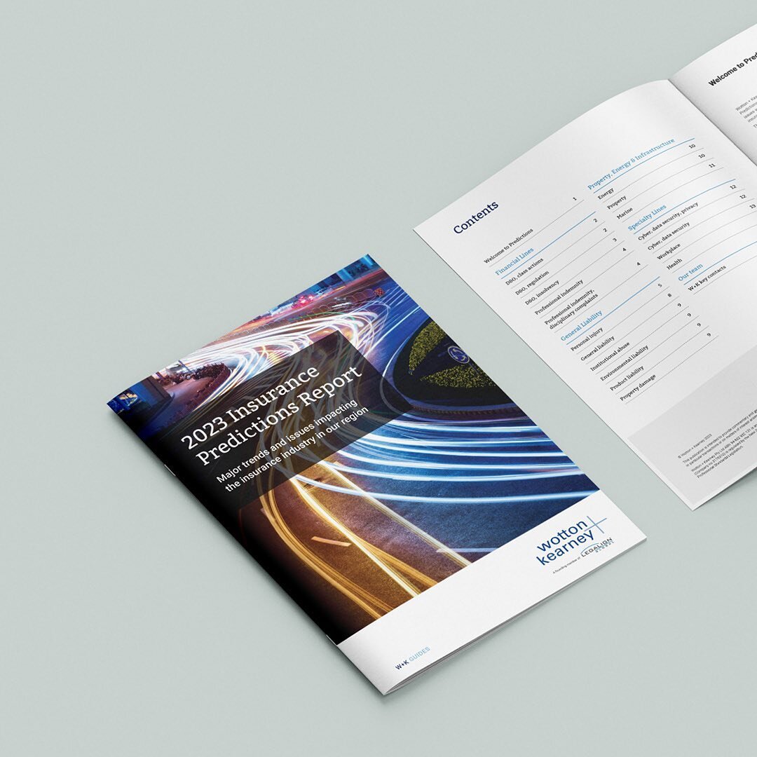 1 of 2 We recently designed Wotten + Kearney's 2023 Insurance Predictions Report, which addresses the major trends and issues impacting the insurance industry in our region.⁠
⁠
#report #graphicdesign #melbourne #studioelevenses