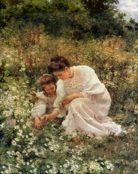 Make sure to venture into the garden whenever you need to remember that everything is love ♡​​​​​​​​
​​​​​​​​
Hermann Seeger 'Picking Wild Flowers' or 'Picking Daisies' 1905, oil on canvas via @pinterest