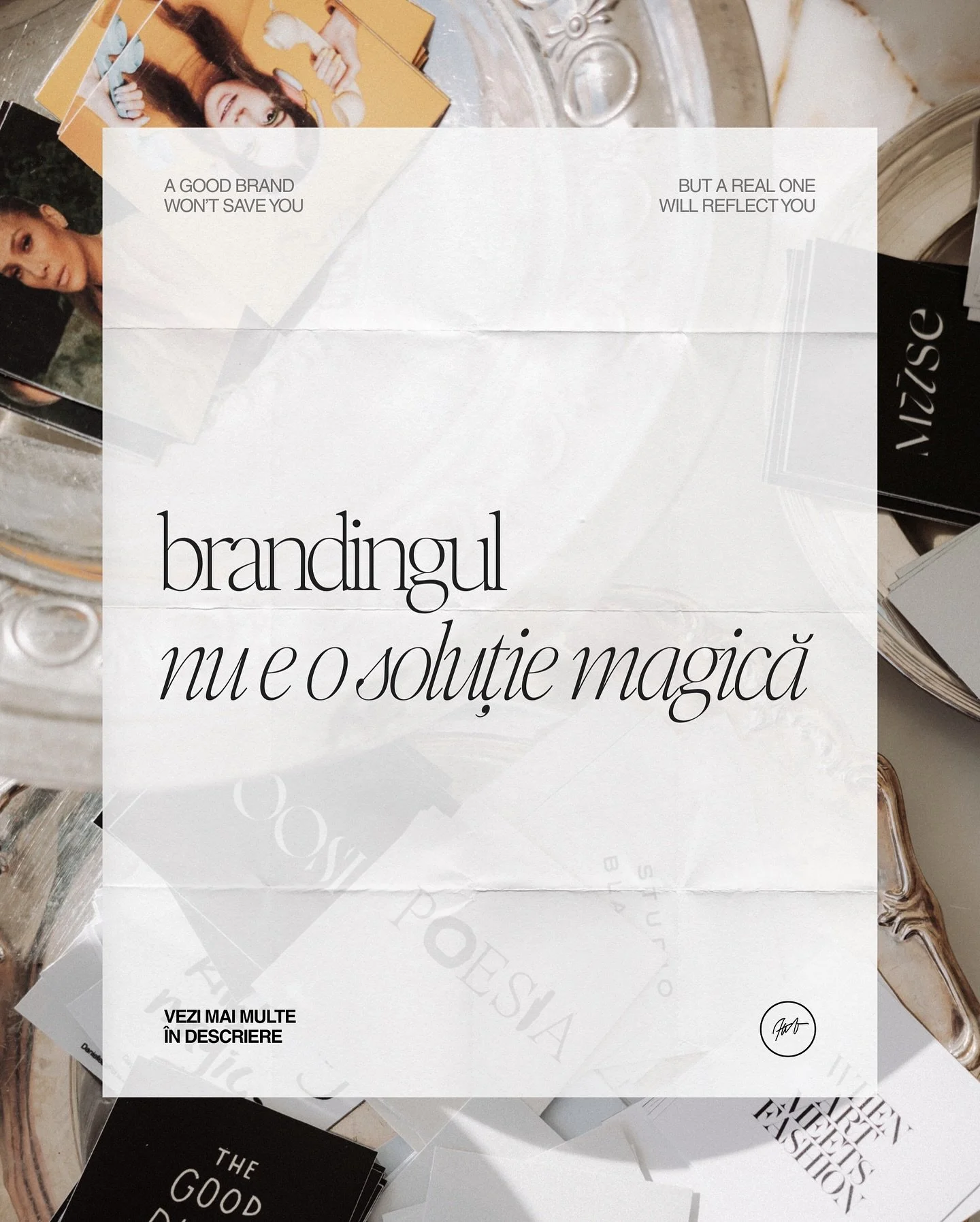 Am adunat &icirc;n acest carusel c&acirc;teva branduri create &icirc;n studioul nostru, dar dincolo de ele avem un mesaj important.

Tot mai des, brandingul e redus la &bdquo;să fie frumos&rdquo;. Un font potrivit, o paletă Instagram-friendly, un fee
