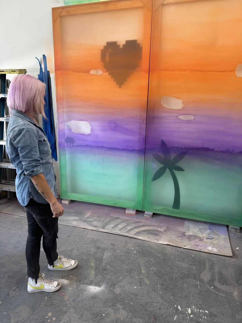 Wendy White in Her Studio