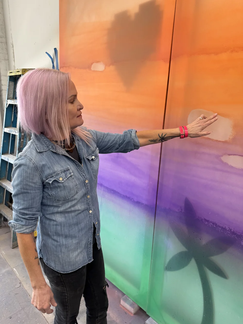 Wendy White in Her Studio