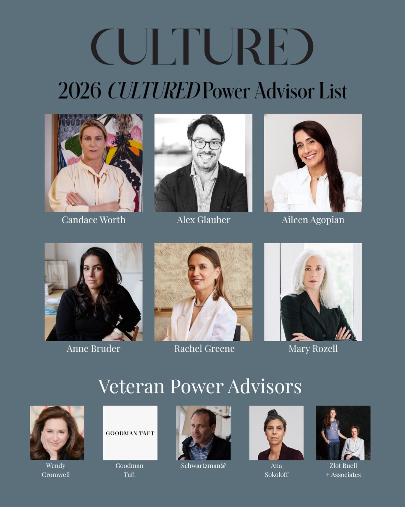Congratulations to APAA members named to CULTURED&rsquo;s 2026 Power Advisor List. Recognized among this year&rsquo;s new honorees: @worthartadvisory, @awgartadvisory, @aileenagopian, @annebruderart, @rfsgreene, and @maryrozell.nyc.

Joining them on 