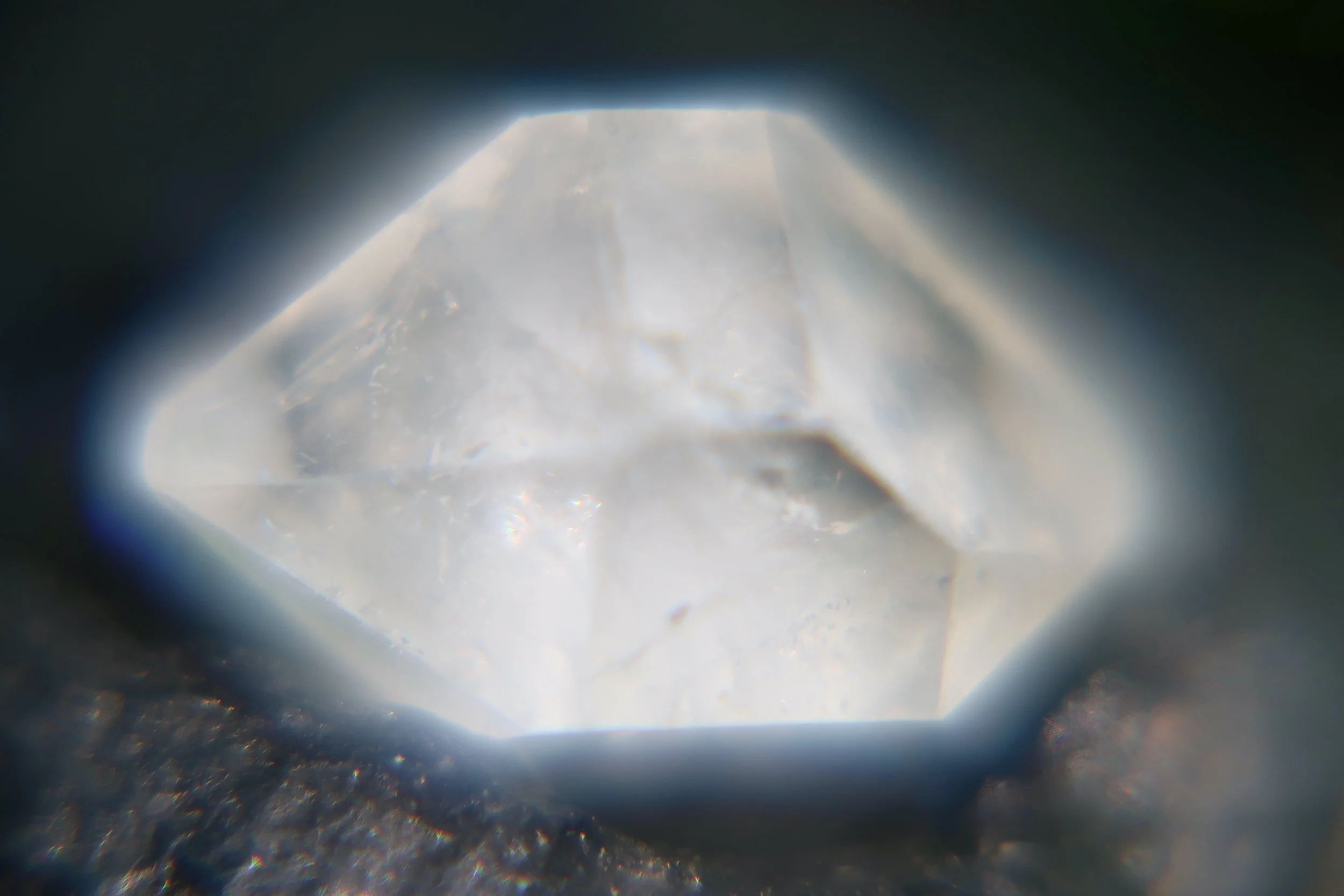 Herkimer Diamond on Moldavite