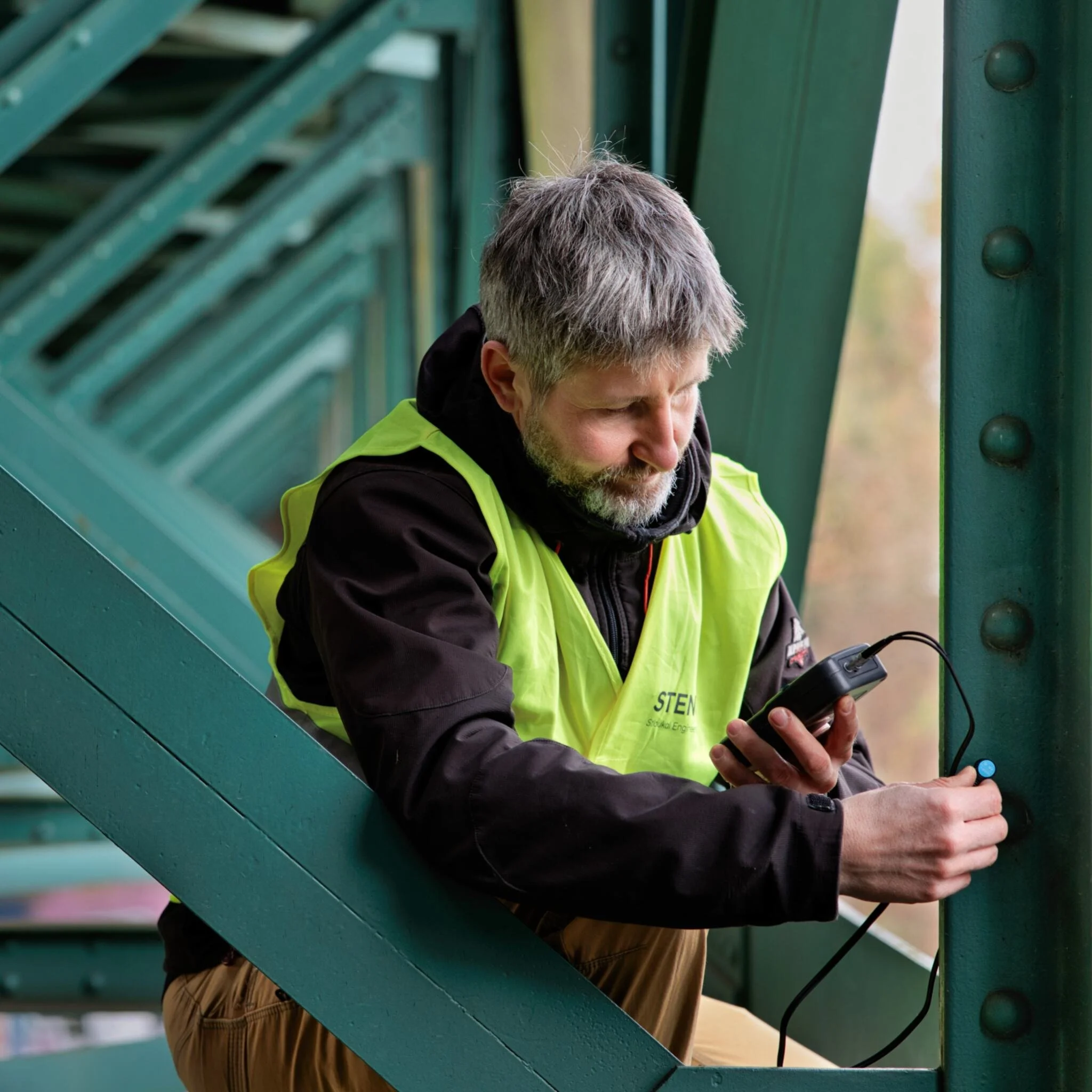 Proměřování mostní konstrukce fotografie pro webové stránky 