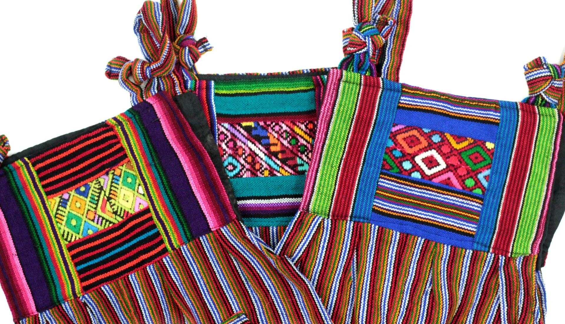 Kids Guatemalan dungarees - earth tones