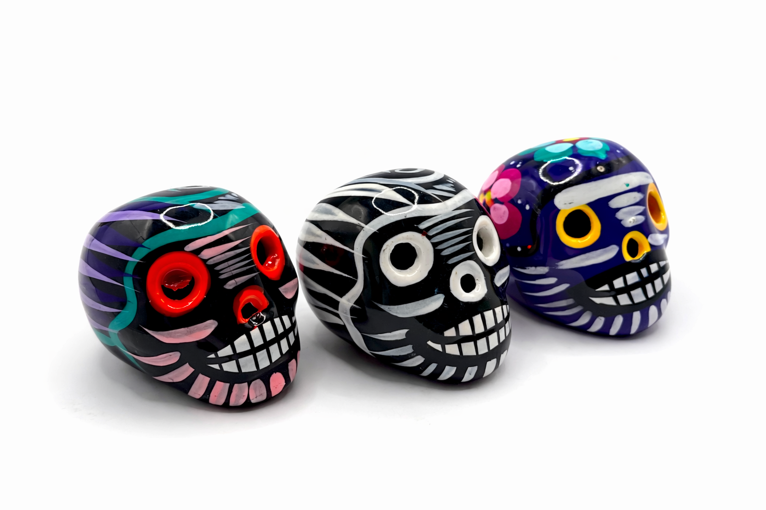 Ceramic day of the dead skulls