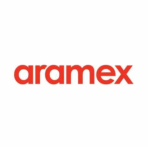Red Aramex logo on a white background