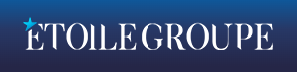 Etoile Groupe logo with white text on a blue gradient background.