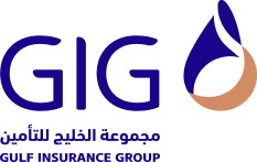 Gulf Insurance Group logo with text in Arabic and English