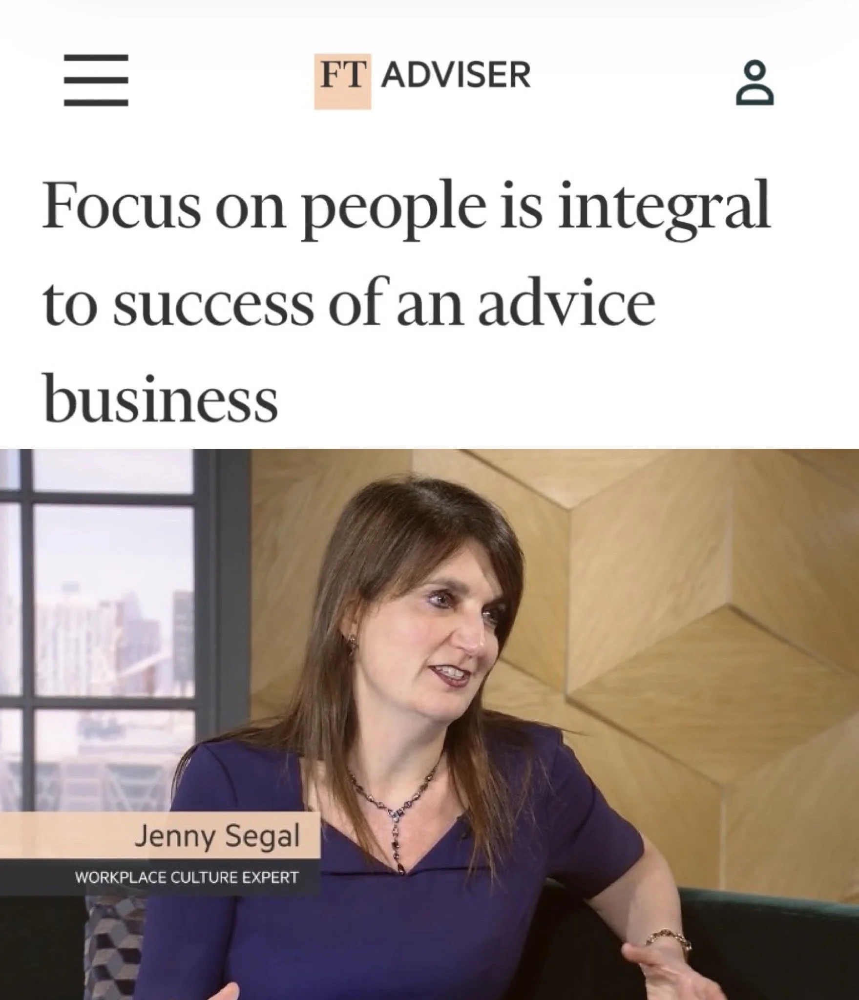 FT Adviser - Focus on People is the Route to Business Success