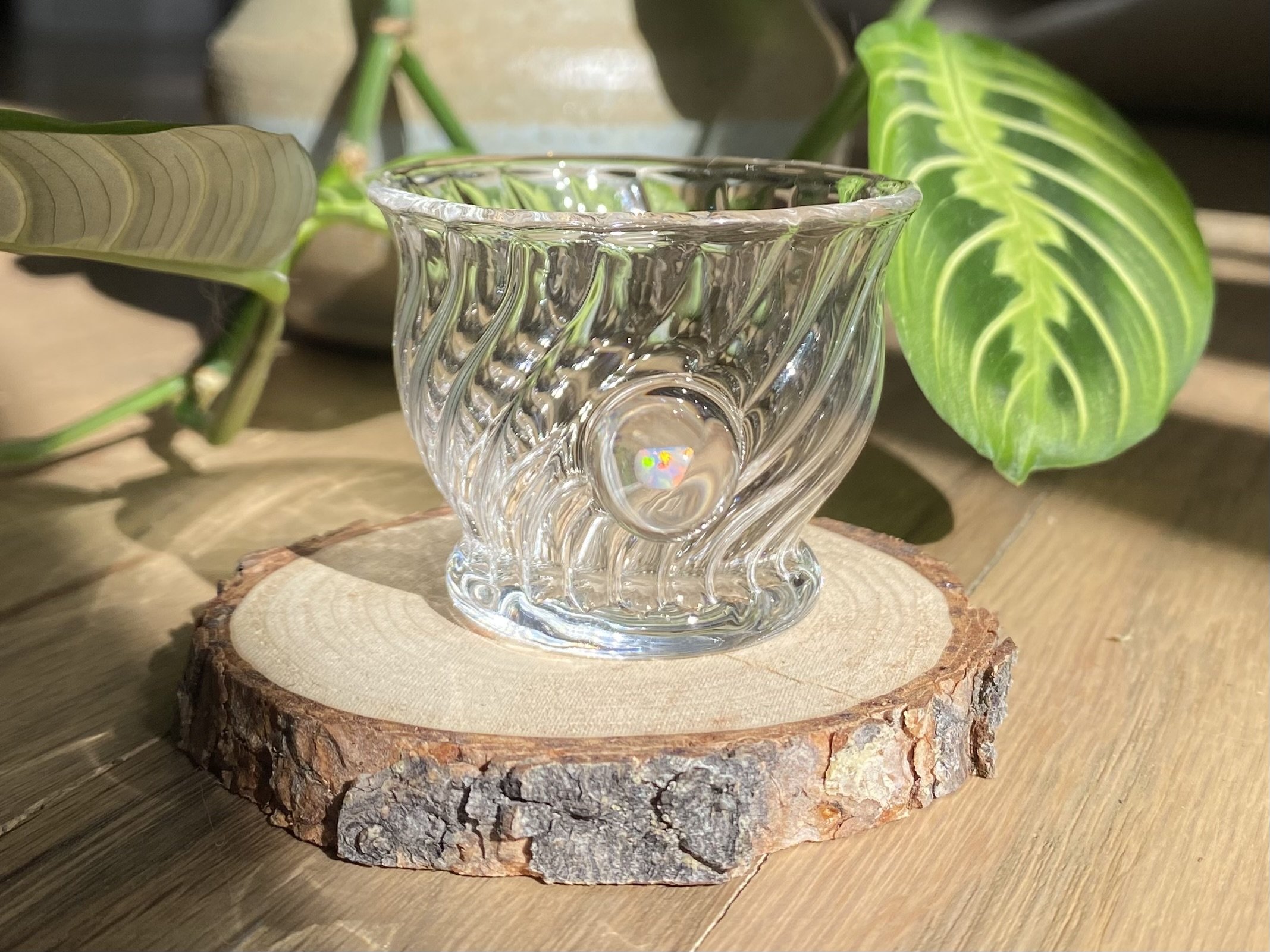 Clear Scalloped Teacup