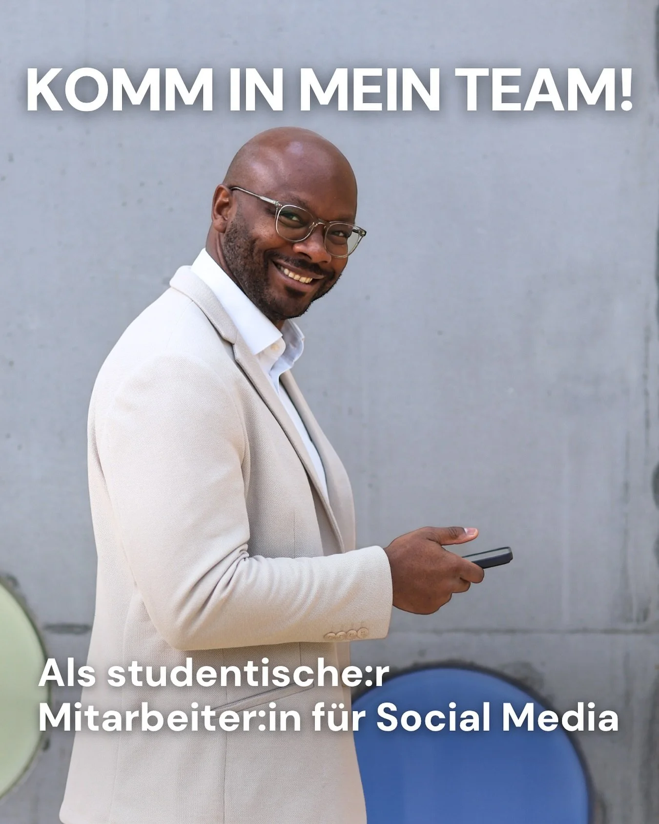 📢Komm in mein Team!
Hast du Lust, Social Media im Bundestag aktiv zu gestalten?
👉🏽 Ab dem 01. Dezember suche ich eine:n Werkstudent:in (15–20h pro Woche) für meine Social Media Arbeit!
💡Das sind deine Aufgaben:
- Management meiner Soc