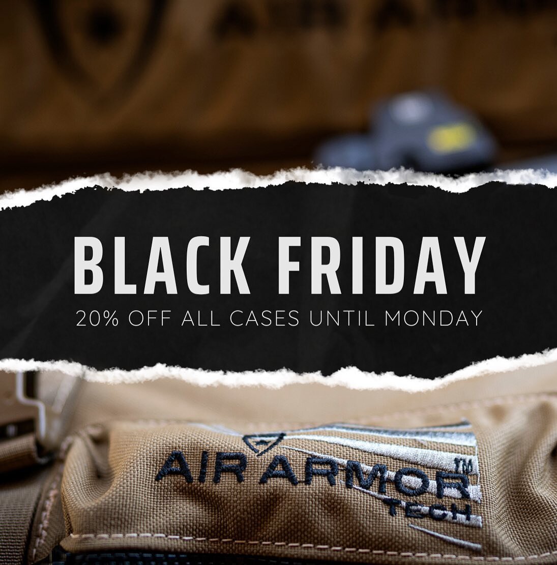 HERE WE GO! Black Friday pricing on NOW! PLUS free t-shirt with every order! Price automatically updates in cart. We never drop prices this low, get yours while supplies last. www.airarmortech.com