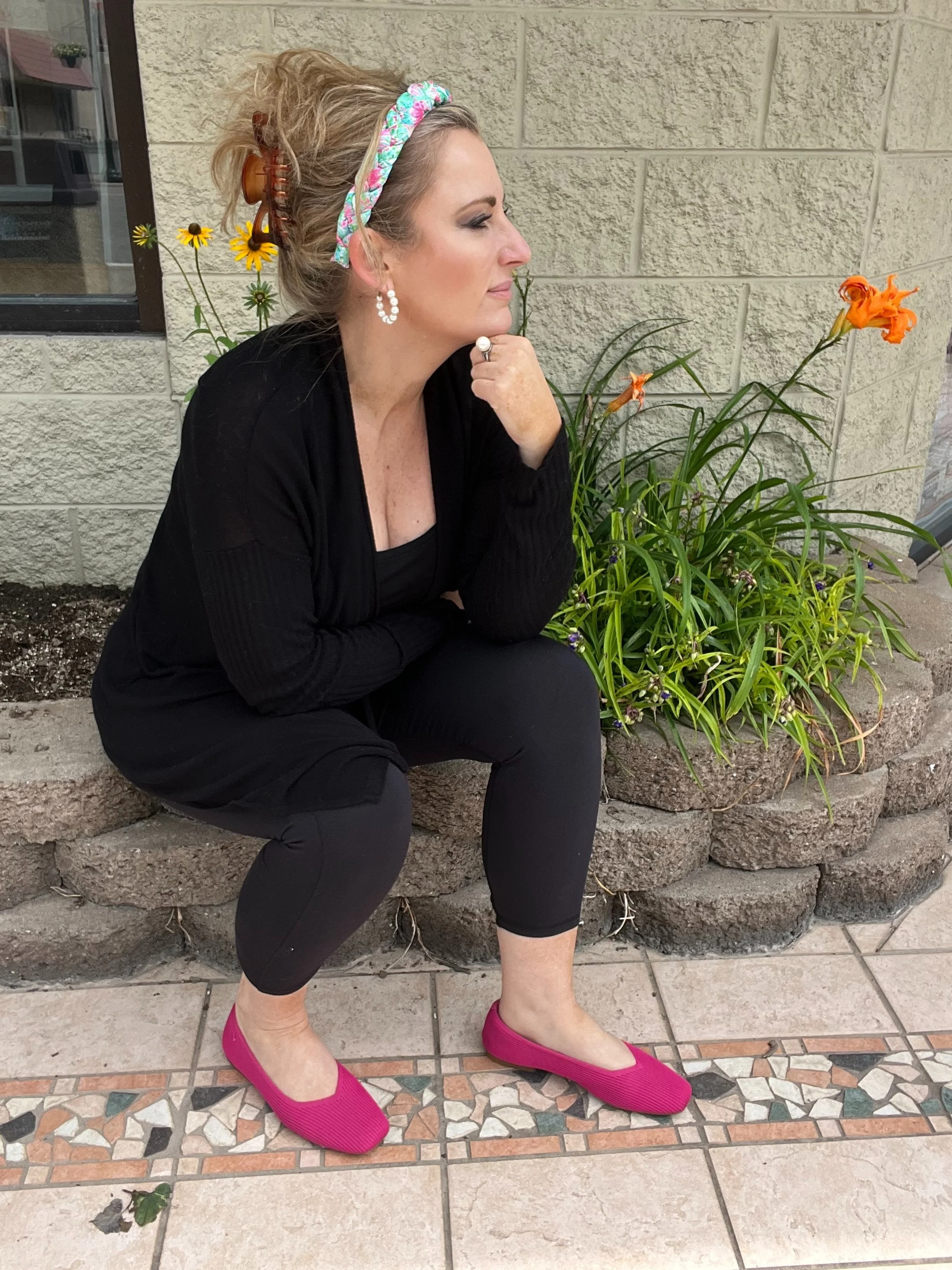 Vivaia shoes.  Pink ballet flats.  Comfortable footwear.