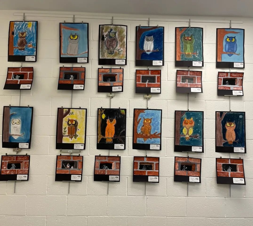 Jefferson kids' art is proudly displayed at the District's office &hearts;️