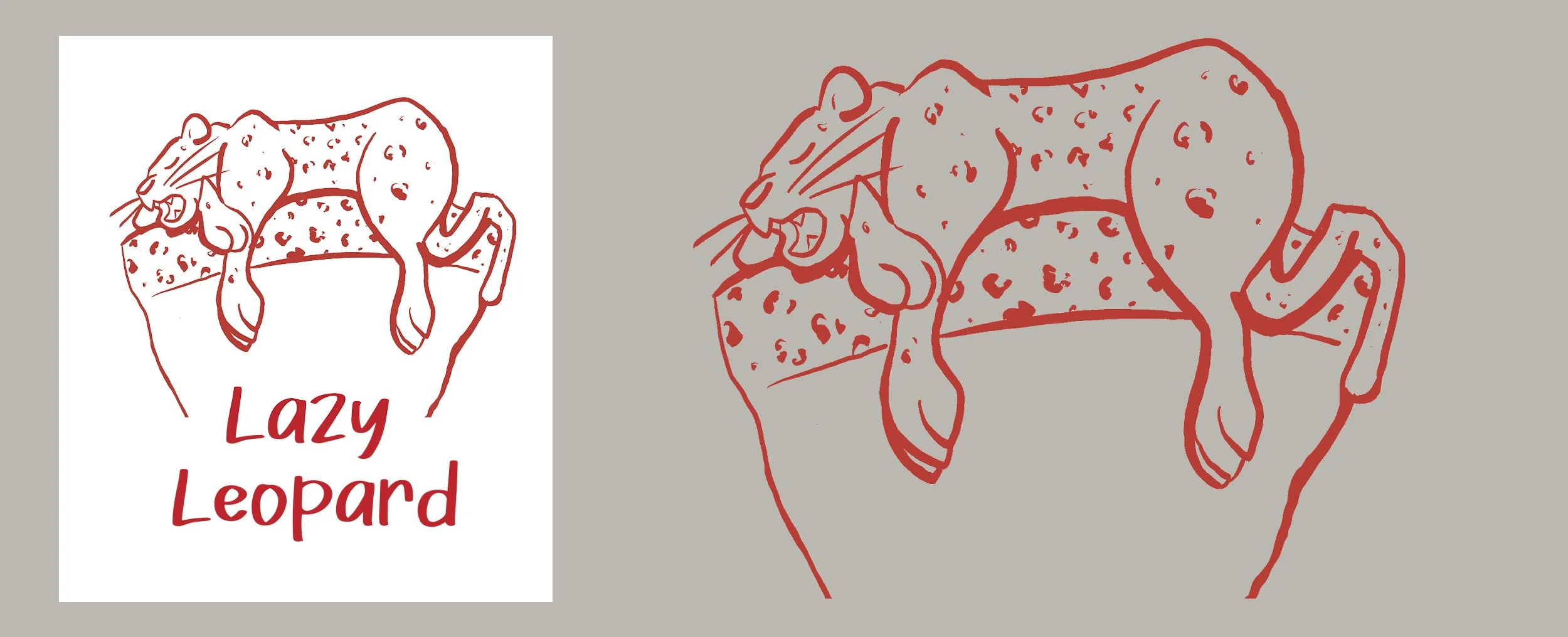Logodesign Commission for Lazy Leopard Pizza Oldenburg / 2024