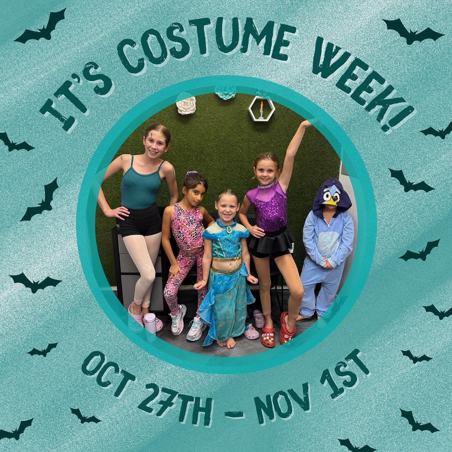 🎃🦇👻It&rsquo;s time again for AKA&rsquo;s Costume Spirit Week! Your dancers can wear any costume, as long as they are still able to participate in their classes.

All donations collected will go to the AKA Booster Club! @aka_boosterclub 

#dancestu
