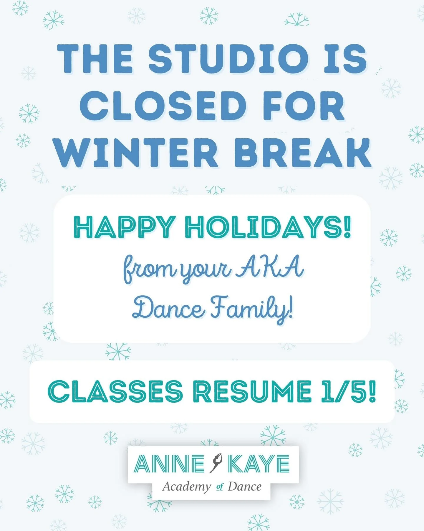 🩵❄️See you in the new year!❄️🩵

#akadancers #dancestudio #winterbreak