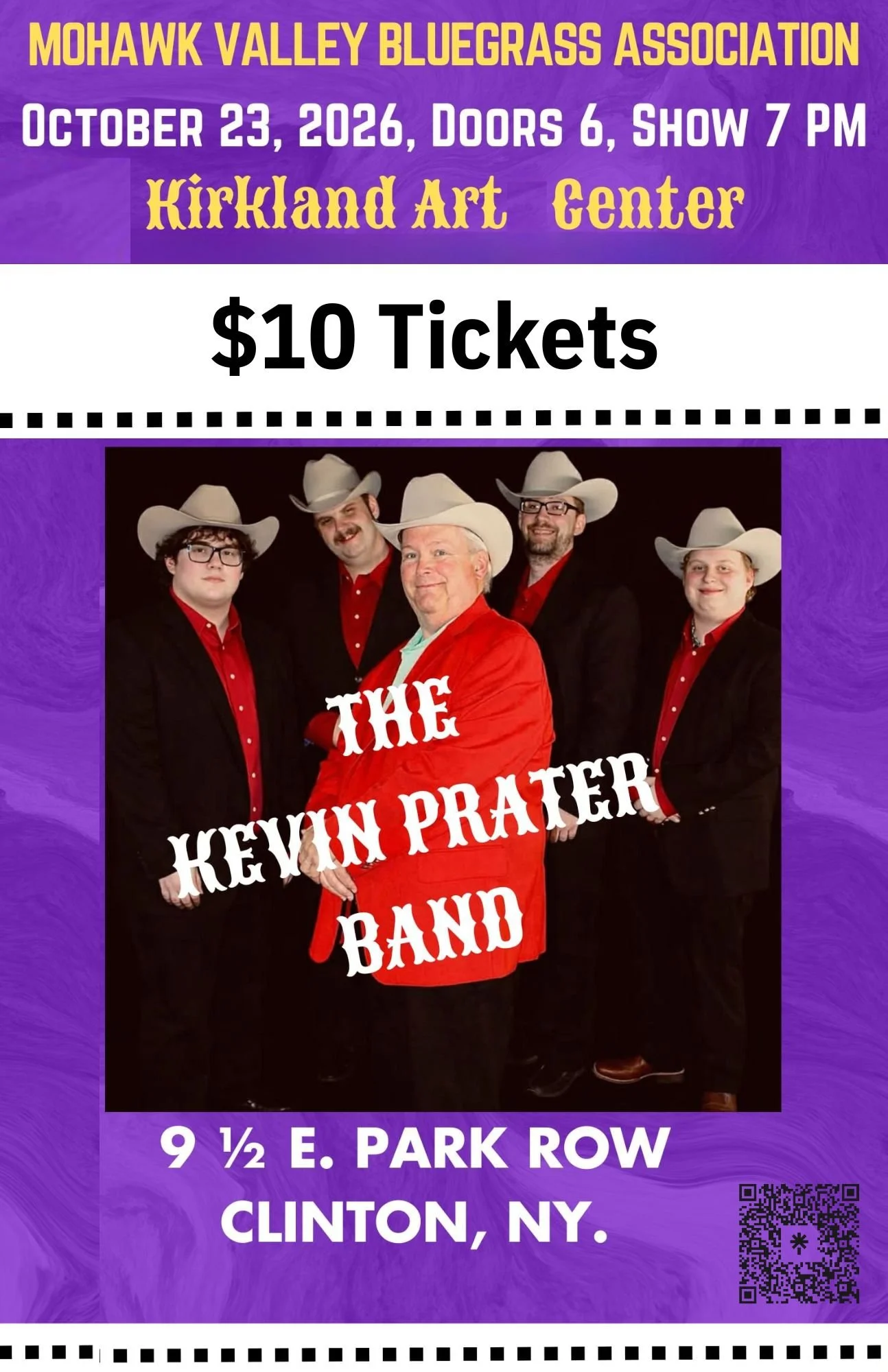 The Kevin Prater Band 

This concert and fundraiser is presented in partnership with the Mohawk Valley Bluegrass Association.

Friday, October 23rd 

7 pm - 9 pm 