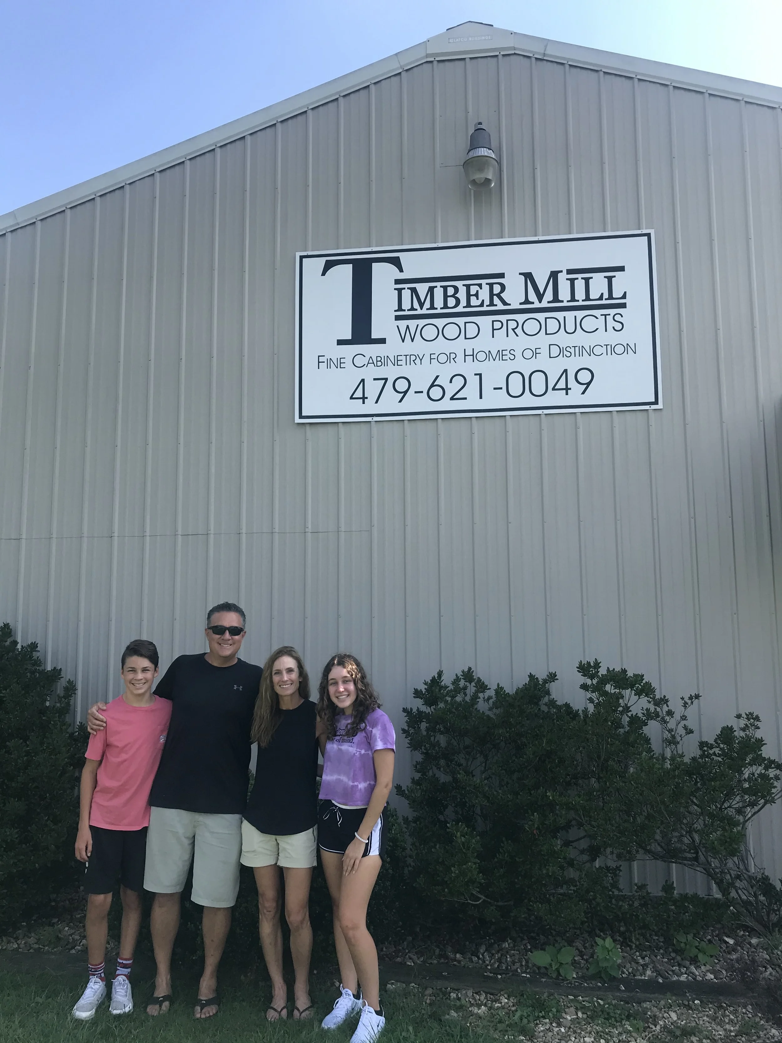 we're a bit older now (and missing a kid), but here's our family!