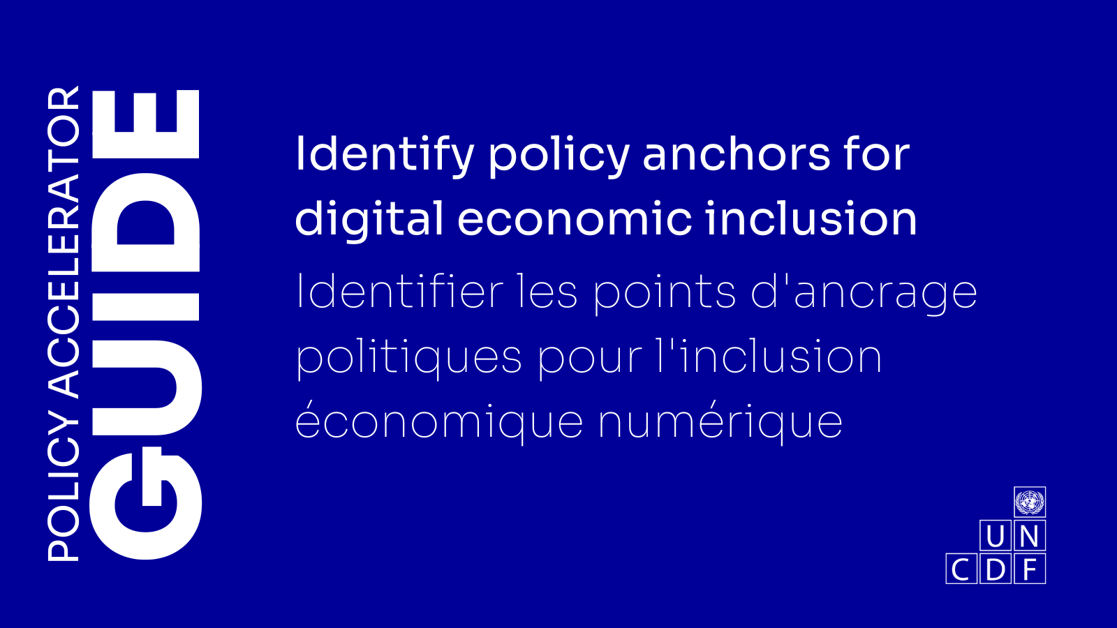 Identify policy anchors for digital economic inclusion