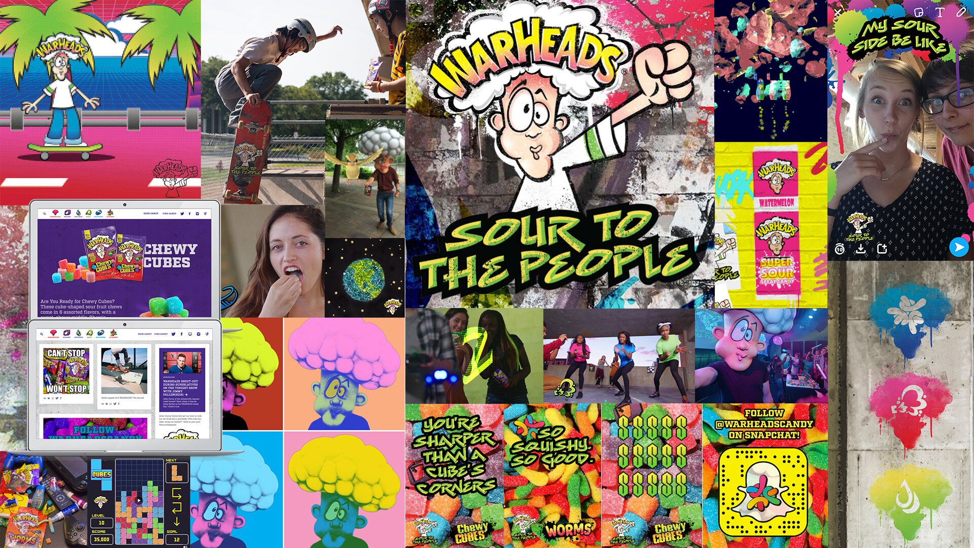 Warheads : Sour To The People Campaign : Content Strategy &  Creative Direction