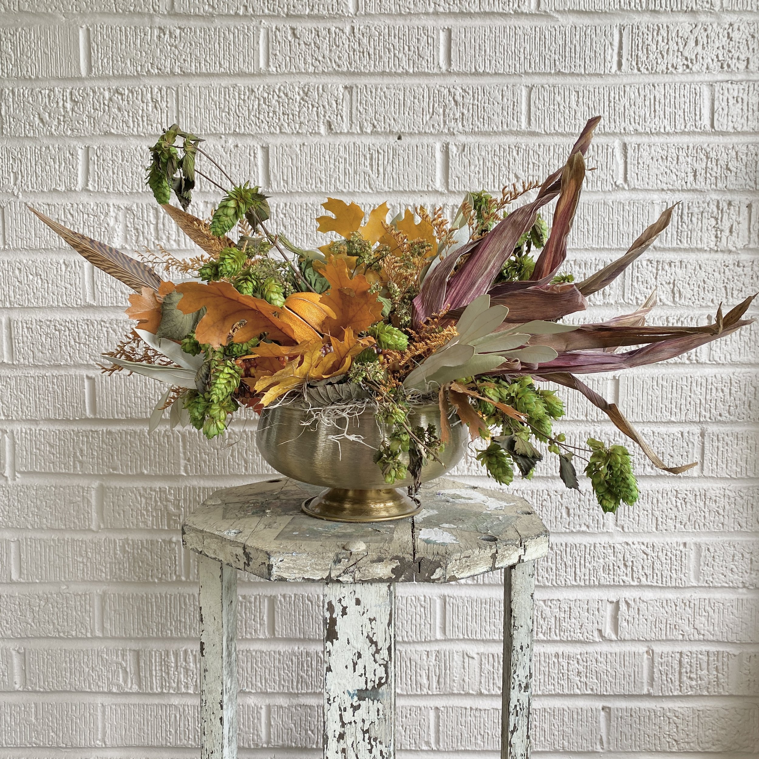 Autumnal Dried and Preserved Flower Arrangement