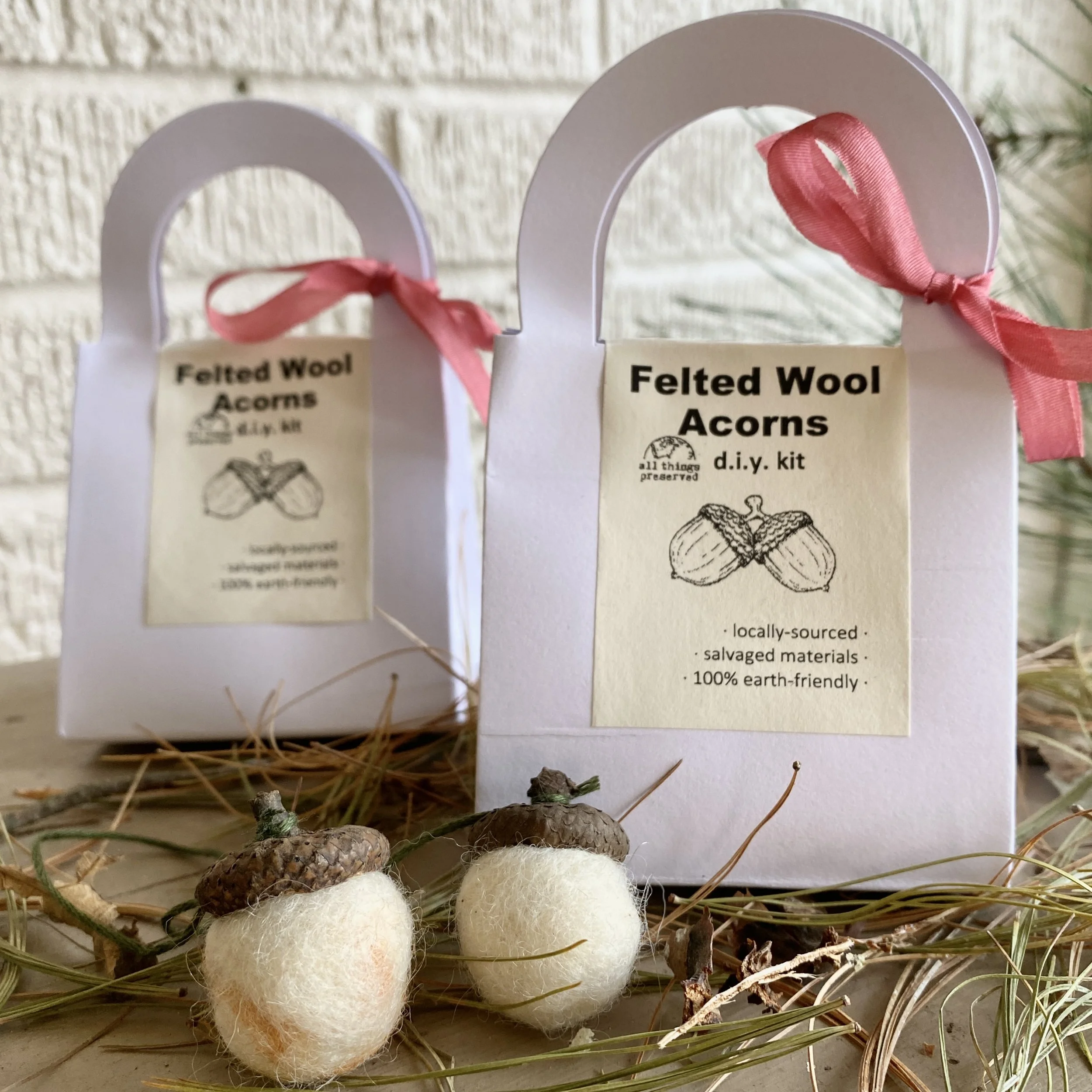 Felted Wool Acorn Kit