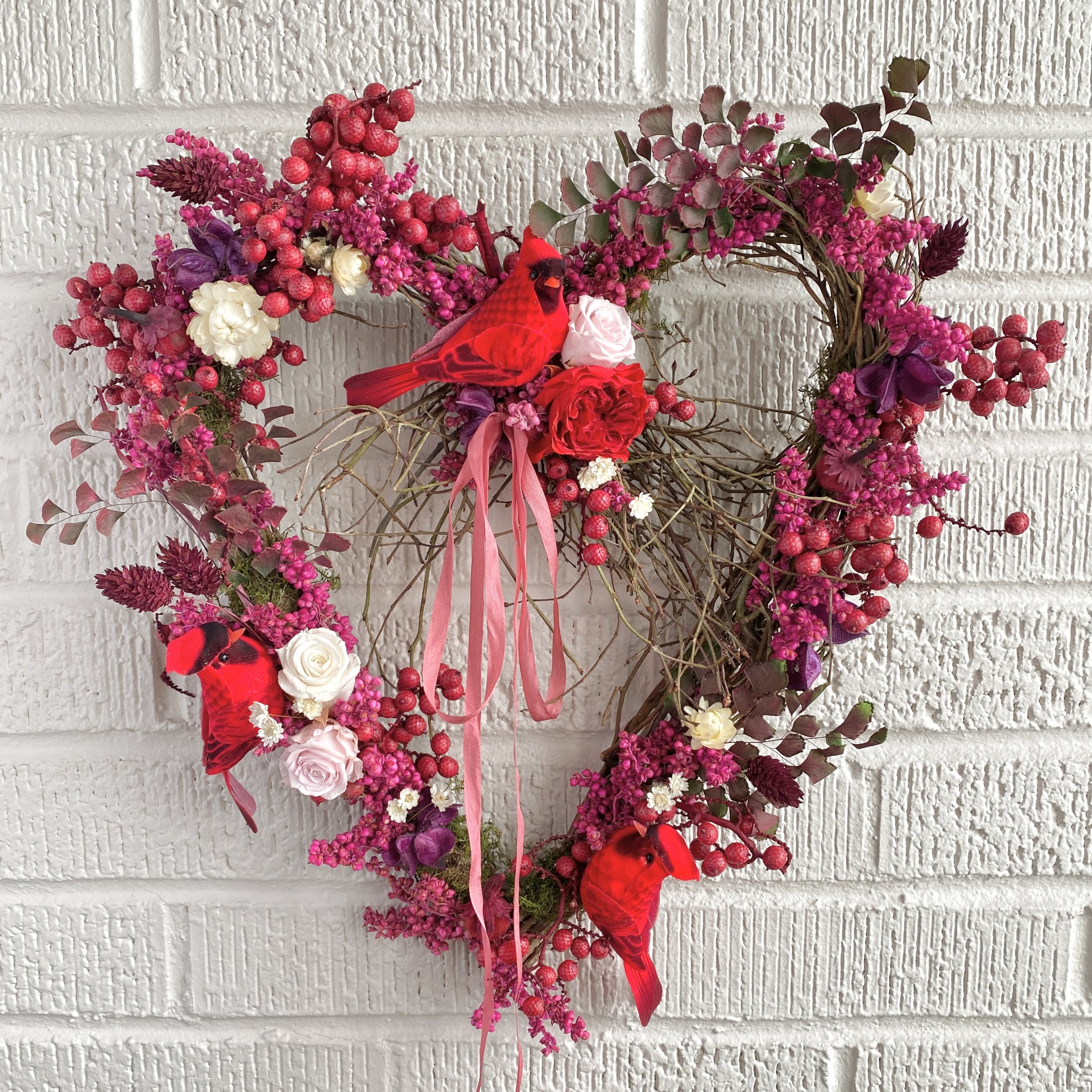 Dried and Preserved Heart Wreath