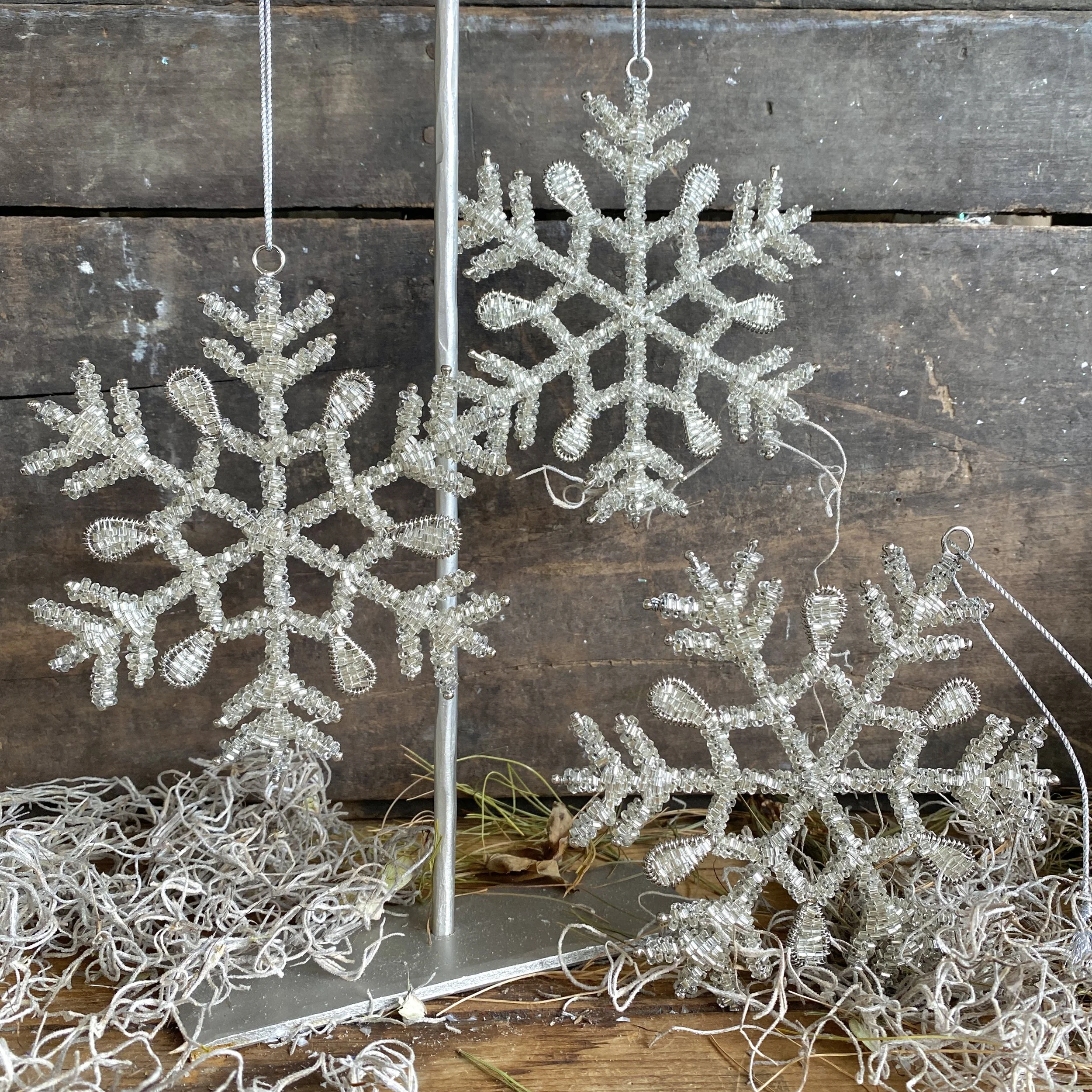 Beaded Snowflake Ornament