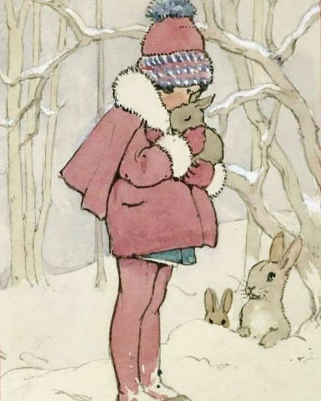 Snow day! Incoming snowstorm has Volant shop closed - online shop open as always! ❄️

Small Girl Hugs Bunny by Margaret Tarrant, English illustrator and author, 1888-1959.
.
.
.
#fruitandflower #flowershop #snowday #snowsnowsnow #letitsnow #volantpa 