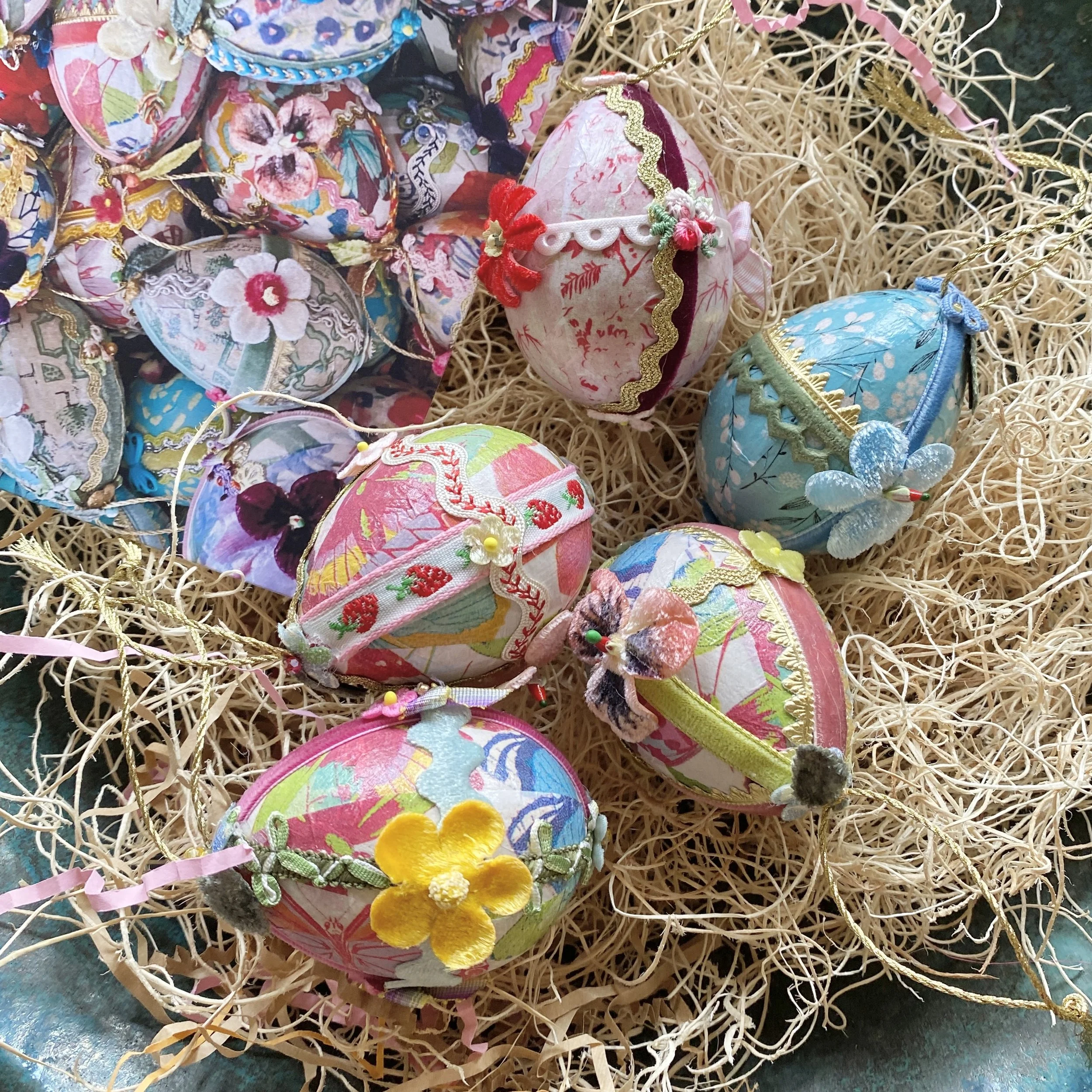 Whimsical Paper Maché Easter Egg