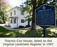 Thermo-Con House and Virginia Landmark Register Sign