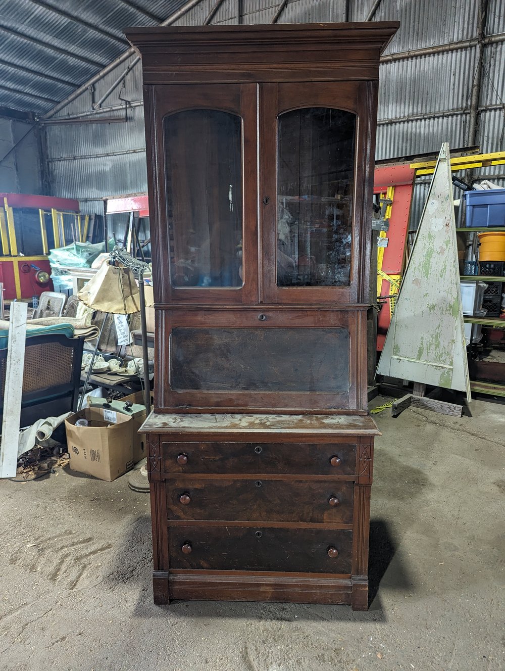 Antique tall secretary desk discount